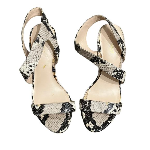 Nine West Women's Strappy Snake print Heels SIZE 7 - Picture 2 of 5